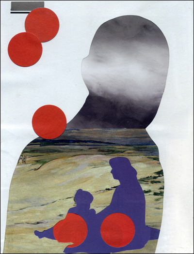 L'Absence, cut paper and glue ©2013 Musta Fior France